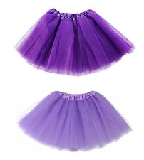 Purple Lilac Tutu Skirt KID ADULT Fancy Dress Costume WOMEN GIRL Tutus Hen Party