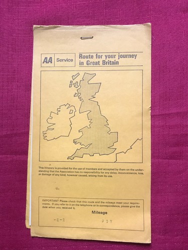 Vintage journey route - aa,