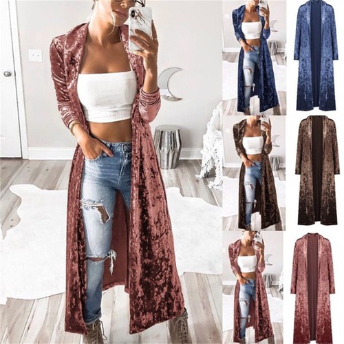 Womens velvet jacket - womens, long