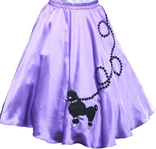 Lavender satin poodle skirt - lavender,