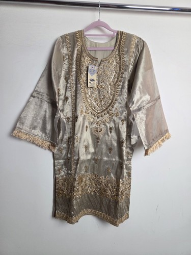 Ladies silver organza - silver,