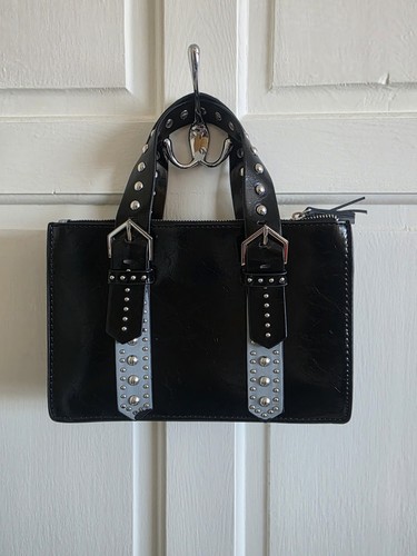Zara black faux leather