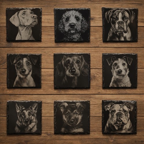 Engraved dog breed slate - dog,
