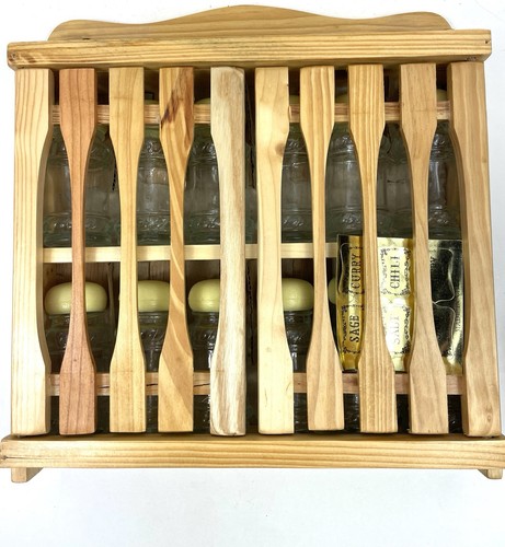Vintage wooden spice rack - vintage,