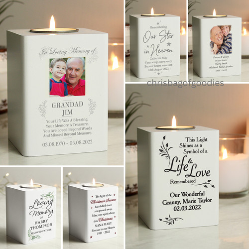 Personalised wooden tealight - personalised,