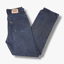 VINTAGE Levis 619 Denim Jeans W30 L31 Mens Black Straight Orange Tab 90s Canada