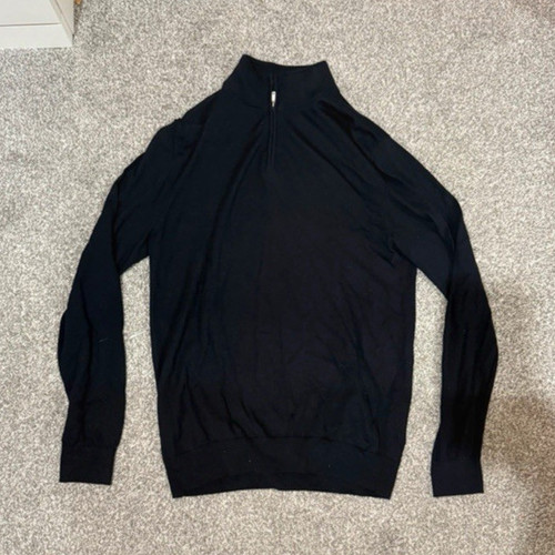Reiss merino wool zip - wool, mock