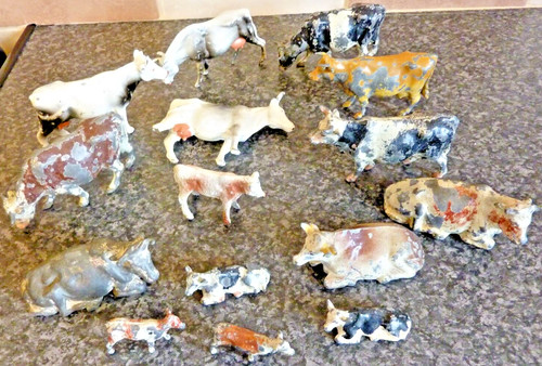 Vintage diecast toy cows - vintage,