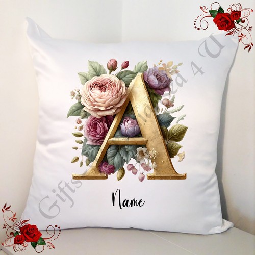 Personalised white cushion - personalised,