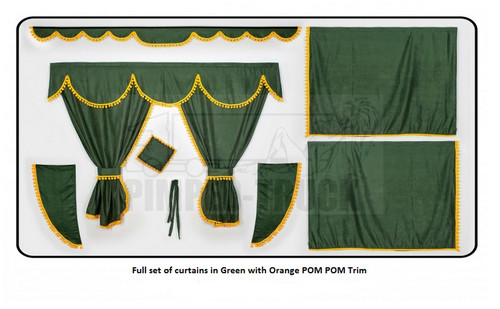 Truck curtains green - curtains, in