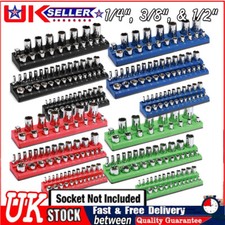 1/4"3/8" & 1/2" Drive 3PCS Magnetic Socket Organizer Set Socket Holder Storage
