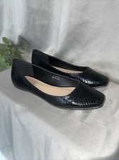 Long Tall Sally LTS Ladies Black Dress Flats US11/UK9 NWOB