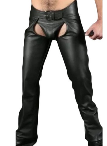 Men leather black - leather,