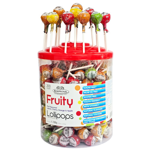Sugar free fruity lollipops - sugar,