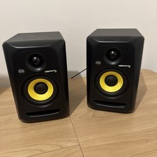 PAIR OF KRK Rokit RP4 G3 Proffessional Studio Monitor Speakers, 5", Black/Yellow