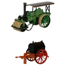 Oxford Diecast 76FSR005 Fowler RoadRoller No.18873 City of Truro & Water Bowser 