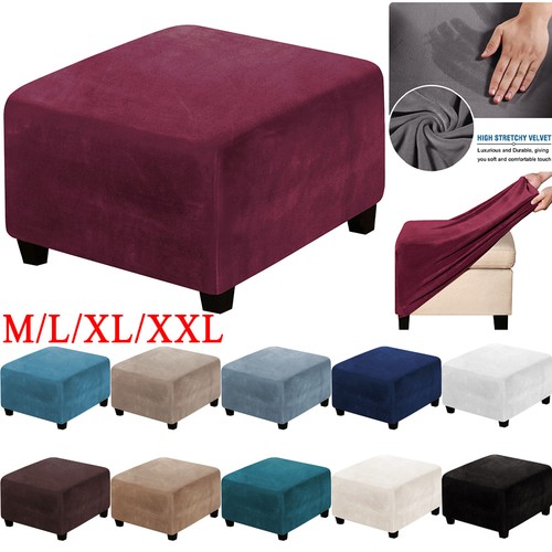 Footstool velvet cover stretch - footstool,