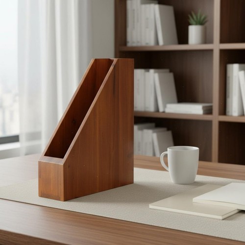 Solid wood bookshelf - wood, space