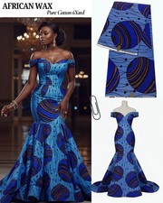 6 yards african wax print 100% cotton for craft and dress making, african cloth
