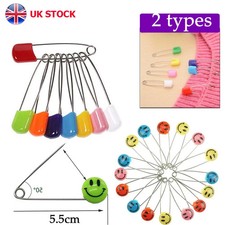 10X Large Baby Nappy Safety Pins Dress Clothing Nappy Hold Clip Tool 40-55mm