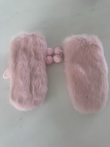Faux fur mittens - fur,