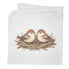 'Nesting Sparrows' Cotton Baby
