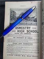 1898 Advert Oswestry High School