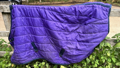Purple quilted stable rug - quilted,