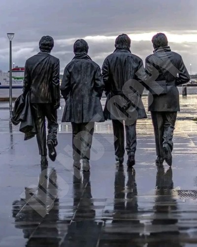 The beatles statues pier head - statues,
