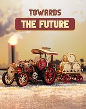 ROKR Wooden 3D Puzzle DIY Model Kits for Adults to Build Vintage Steam Engine