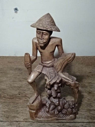 Carved wooden figure - wooden,