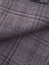 Great Deal 5.2 METRES Brown Flannel Check Jacketing/Coating Wool Suiting Fabric