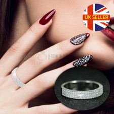 Quality 925 Sterling Silver Filled White Sapphire Engagement Round Cut For Women