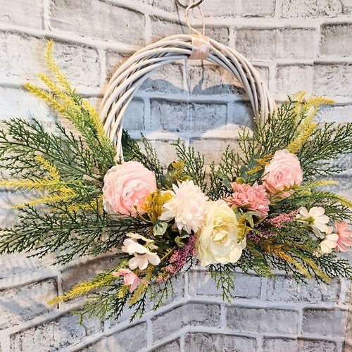 Handmade spring floral wreath - spring,