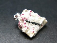 Rare Kakortokite Silver Pendant From Greenland - 2.93 Grams - 0.9"