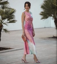 Zara Pink White Multi Tie Dye