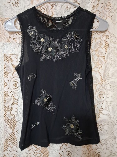 Y2k express black sheer - y2k,
