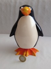 Penguin Large 7" Wobbly Spring Feet Ceramic Figurine Bird Animal Antics Bamboleo