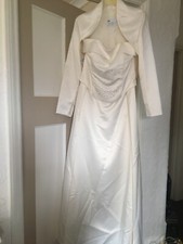 Wedding Dress/BOLERO SHRUG IVORY Margaret Lee 16 NEW (No.7014)Stunning Diamanté