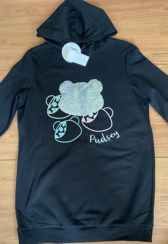 Pudsey bear black sequin - black,