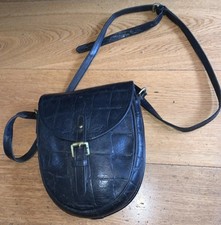 Vintage Mulberry Navy blue Congo Leather saddle/ Crossbody Bag