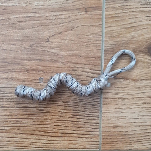 Grey black nylon paracord - grey/black,
