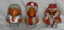 3 x WOMBLES PVC Squeaky Figures Combex Womble Filmfair 1974 - 13-15cm tall