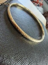 9ct Yellow Gold Pattern Bangle