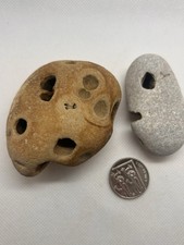 2 Large Hag Stones – Natural