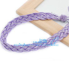 2 PCS Curtain Tie Backs Braided Satin Rope Curtain & Voile Tiebacks Holdbacks 