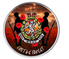 Womens Royal Army Corps WRAC remembrance lest we forget lapel pin badge 25mm