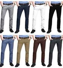 Mens Chino Trousers Slim Fit