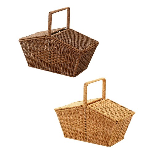 Picnic hamper empty woven - picnic,