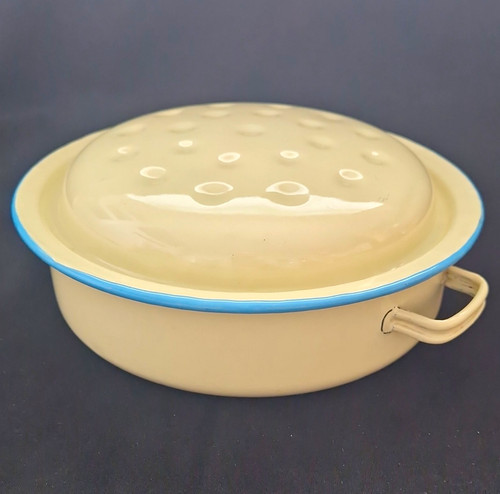 Vintage enamel round - enamel,